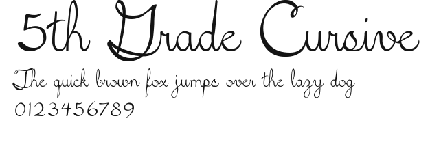 5th Grade Cursive Preview