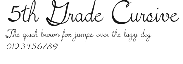 5th Grade Cursive Preview