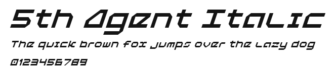 5th Agent Italic Preview