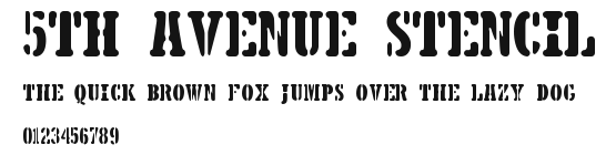 5TH AVENUE STENCIL Preview