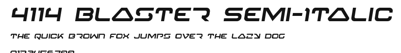 4114 Blaster Semi-Italic Preview