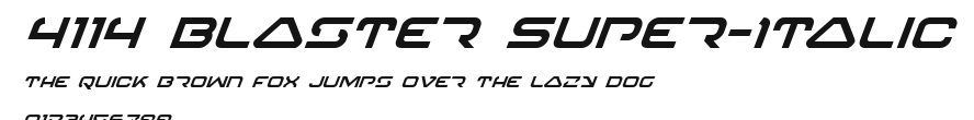 4114 Blaster Super-Italic Preview