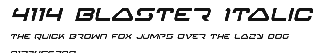4114 Blaster Italic Preview