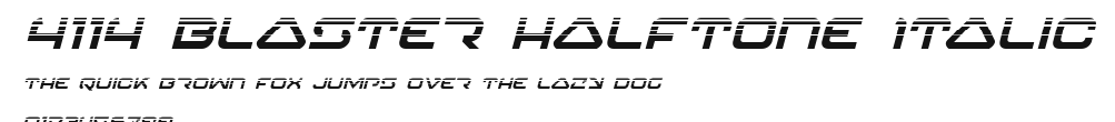 4114 Blaster Halftone Italic Preview