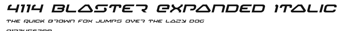 4114 Blaster Expanded Italic Preview