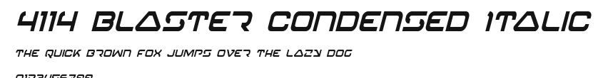 4114 Blaster Condensed Italic Preview