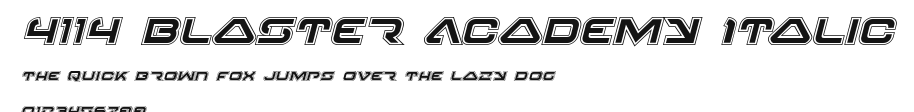 4114 Blaster Academy Italic Preview