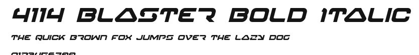 4114 Blaster Bold Italic Preview