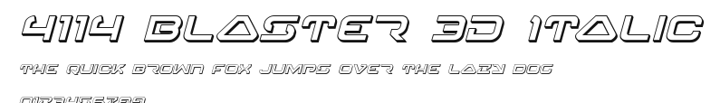 4114 Blaster 3D Italic Preview