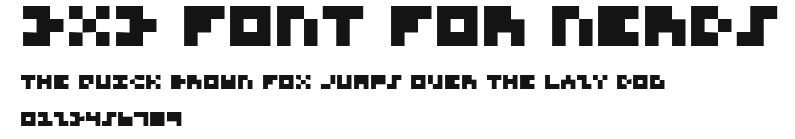 3x3 Font for Nerds Preview