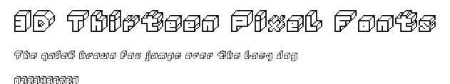 3D Thirteen Pixel Fonts Preview