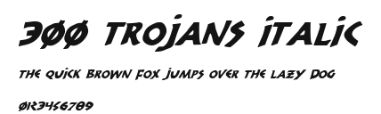 300 Trojans Italic Preview