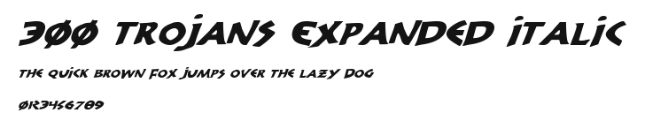 300 Trojans Expanded Italic Preview