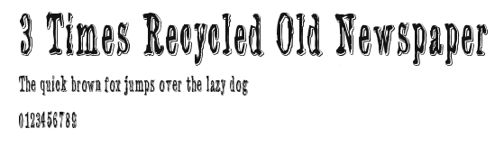 3 Times Recycled Old Newspaper Preview
