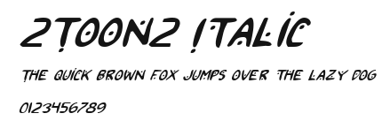 2Toon2 Italic Preview