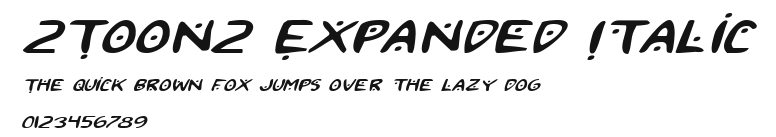 2Toon2 Expanded Italic Preview