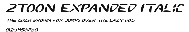 2Toon Expanded Italic Preview