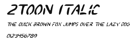 2Toon Italic Preview