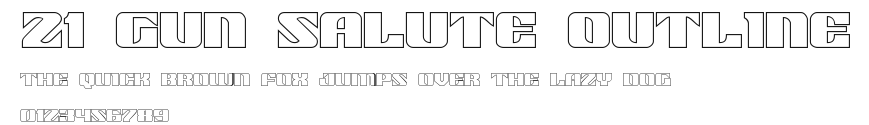 21 Gun Salute Outline Preview
