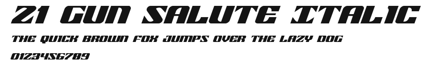 21 Gun Salute Italic Preview