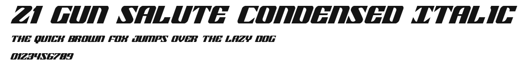 21 Gun Salute Condensed Italic Preview