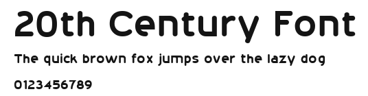 20th Century Font Preview