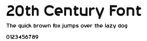 20th Century Font Preview