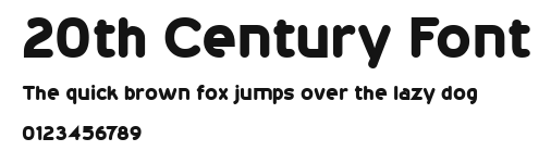 20th Century Font Preview