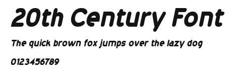 20th Century Font Preview