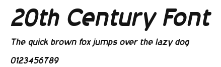 20th Century Font Preview
