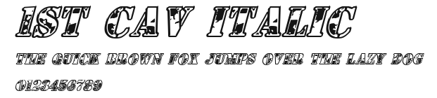 1st Cav Italic Preview