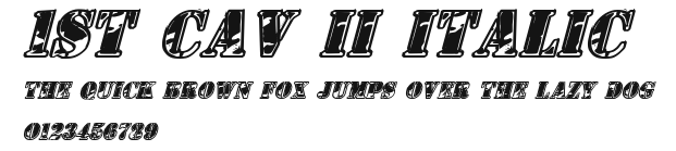 1st Cav II Italic Preview