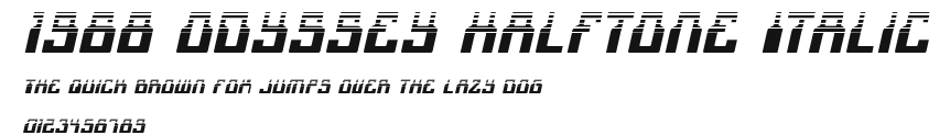 1968 Odyssey Halftone Italic Preview