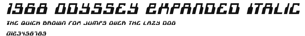 1968 Odyssey Expanded Italic Preview
