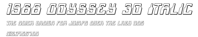 1968 Odyssey 3D Italic Preview