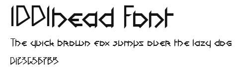 1001head Font Preview