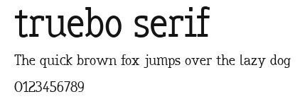truebo serif Preview