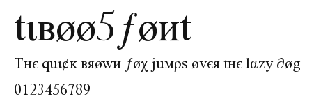 tiboo5font Preview
