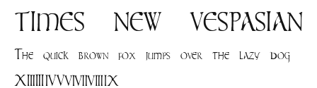 times new vespasian Preview