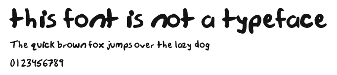 this font is not a typeface Preview