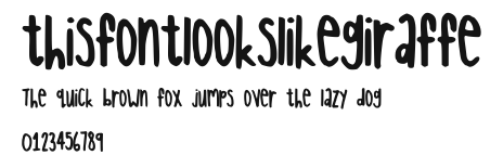 thisfontlookslikegiraffe Preview