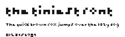 the tiniest font Preview