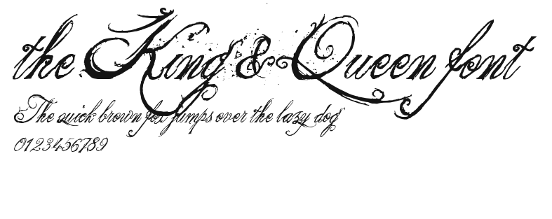 the King & Queen font Preview