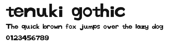 tenuki gothic Preview