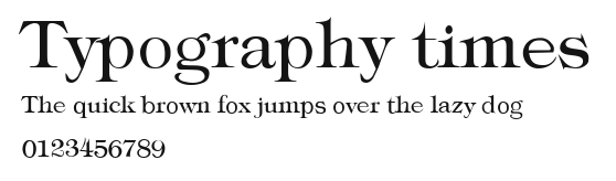 Typography times Preview