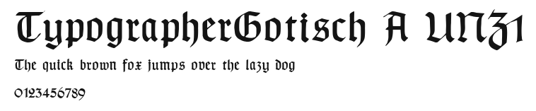 TypographerGotisch A UNZ1 Preview
