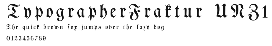 TypographerFraktur UNZ1 Preview