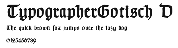 TypographerGotisch D Preview