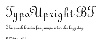 TypoUpright BT Preview