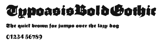 TypoasisBoldGothic Preview